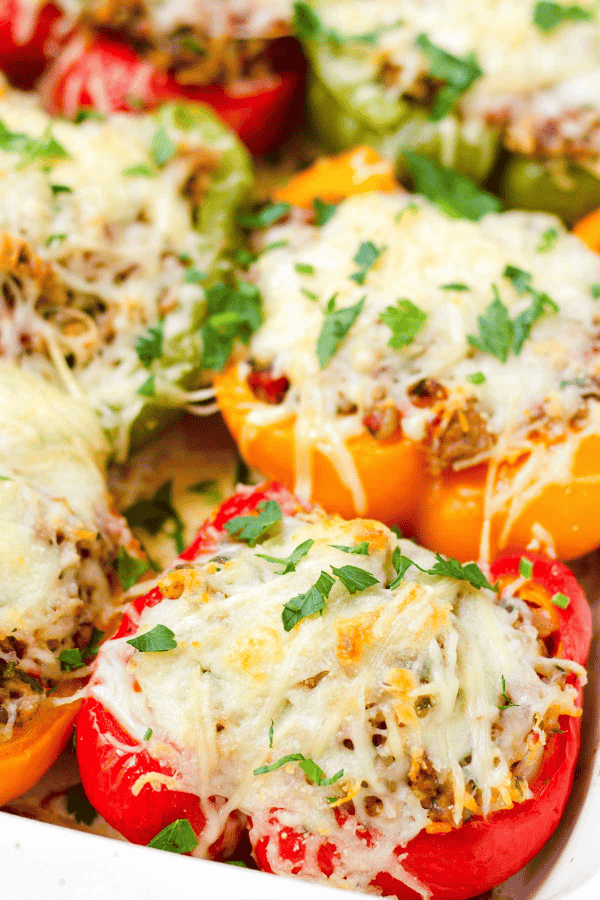 Ground Turkey Stuffed Peppers