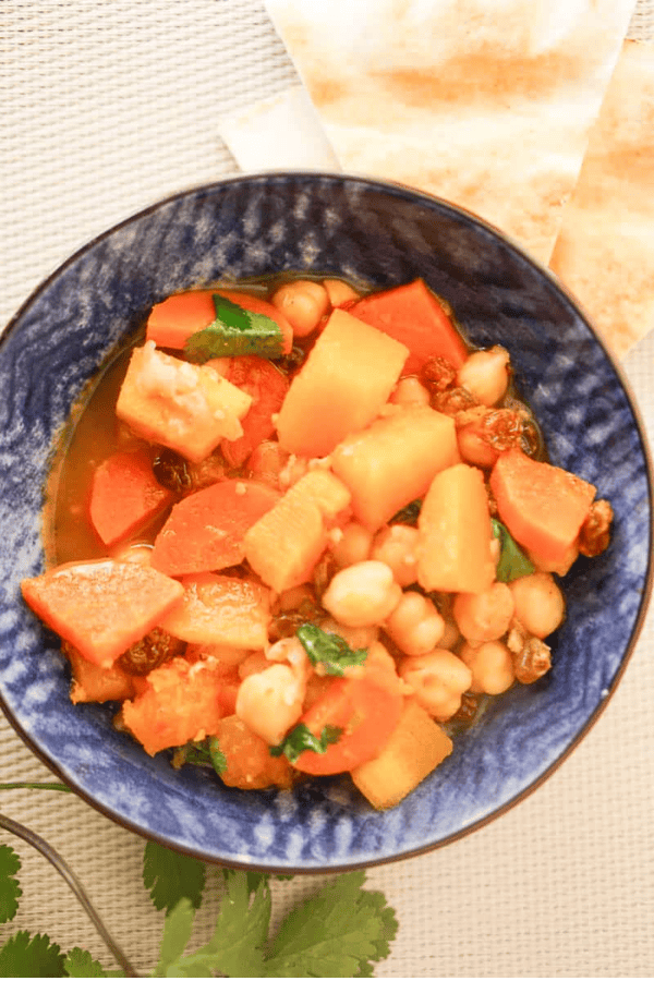 Harissa Moroccan Stew with Pumpkin and Chickpeas