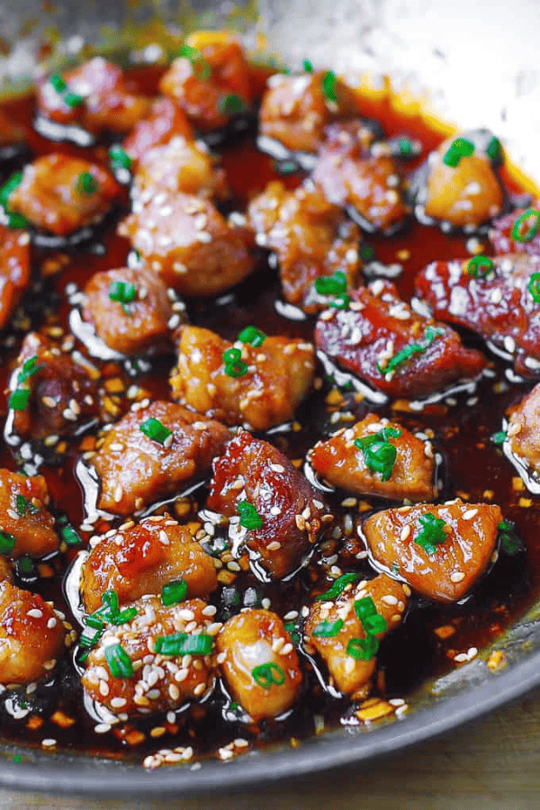 Honey Garlic Pork Belly Bites