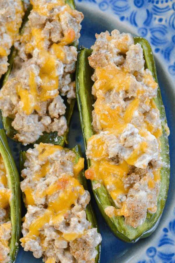 Keto Sausage Stuffed Jalapeno Poppers