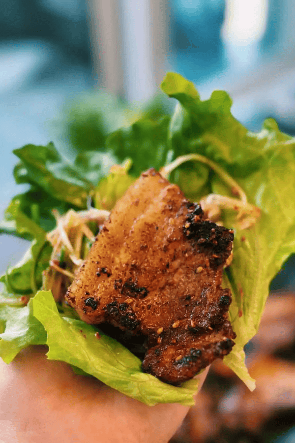 Pork Belly Lettuce Wrap