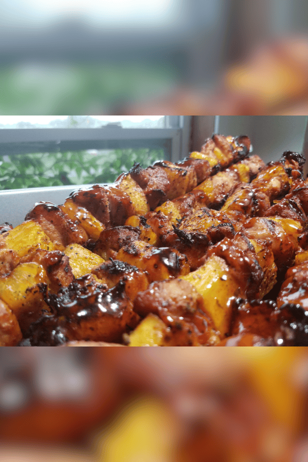 Pork Belly and Pineapple Kabobs