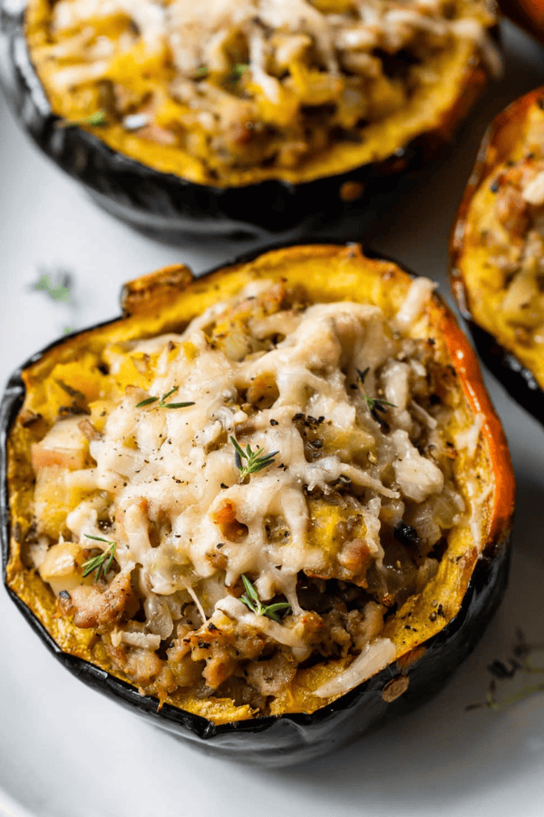 Sausage Stuffed Acorn Squash