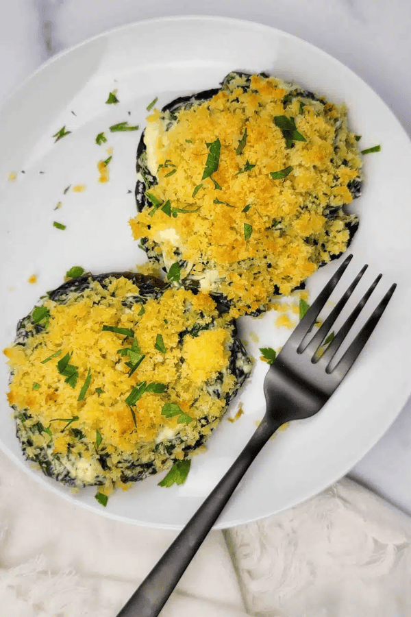 Spinach Stuffed Portobello Mushrooms