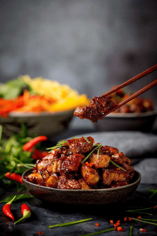 Sticky Spicy Pork Belly