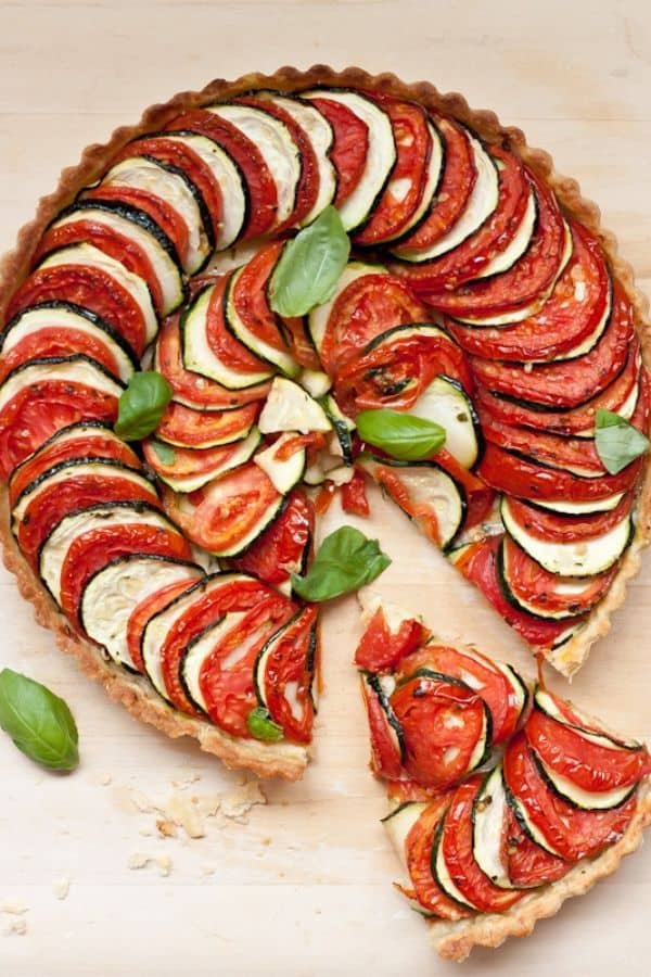 ZUCCHINI AND TOMATO TART