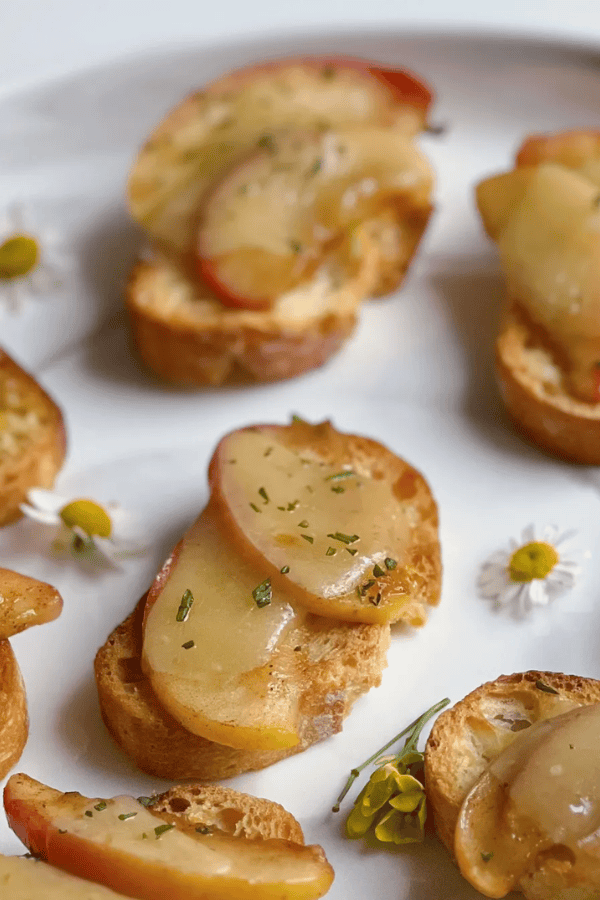 Apple and Cheddar Crostini