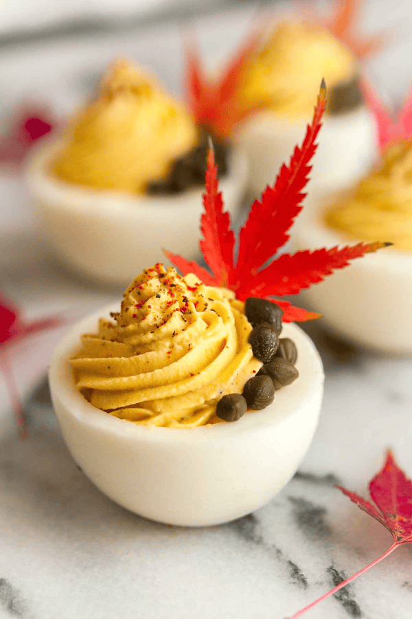 Autumn Nutmeg Deviled Eggs