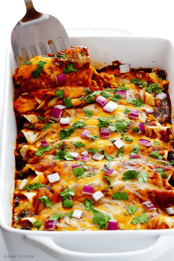 BBQ Chicken Enchiladas