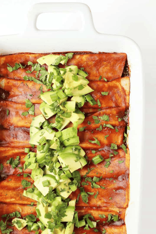 Black Bean and Kale Vegan Enchiladas