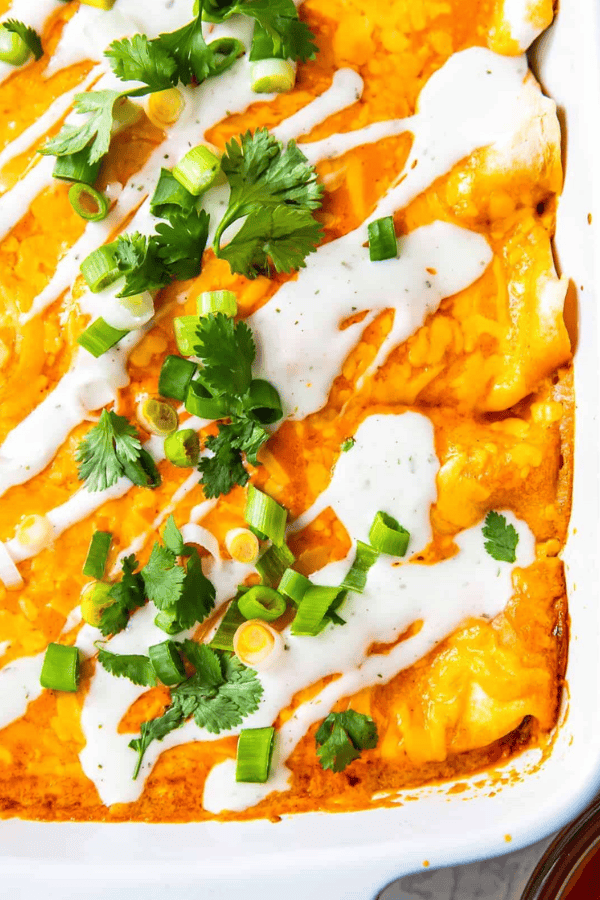 Buffalo Chicken Enchiladas