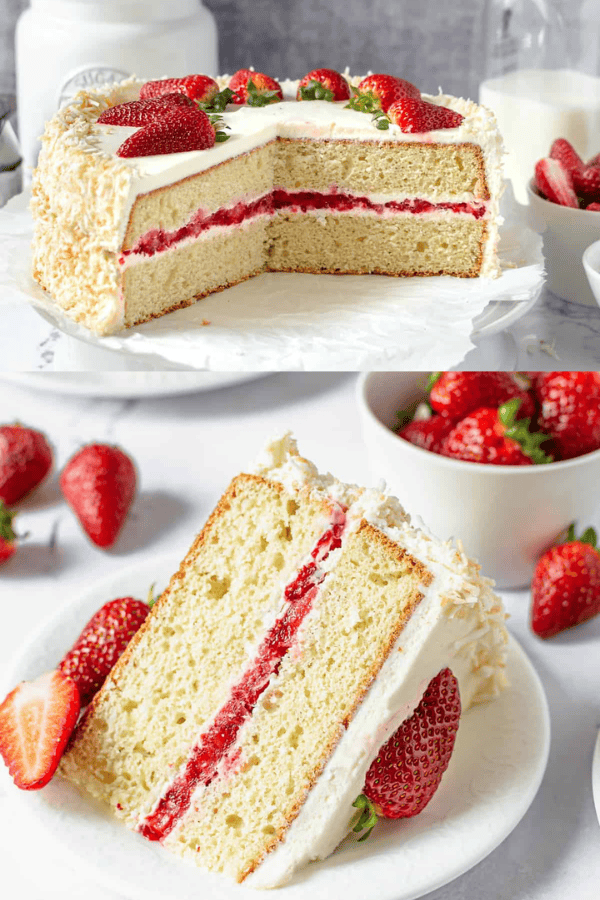 Coconut Strawberry Cake