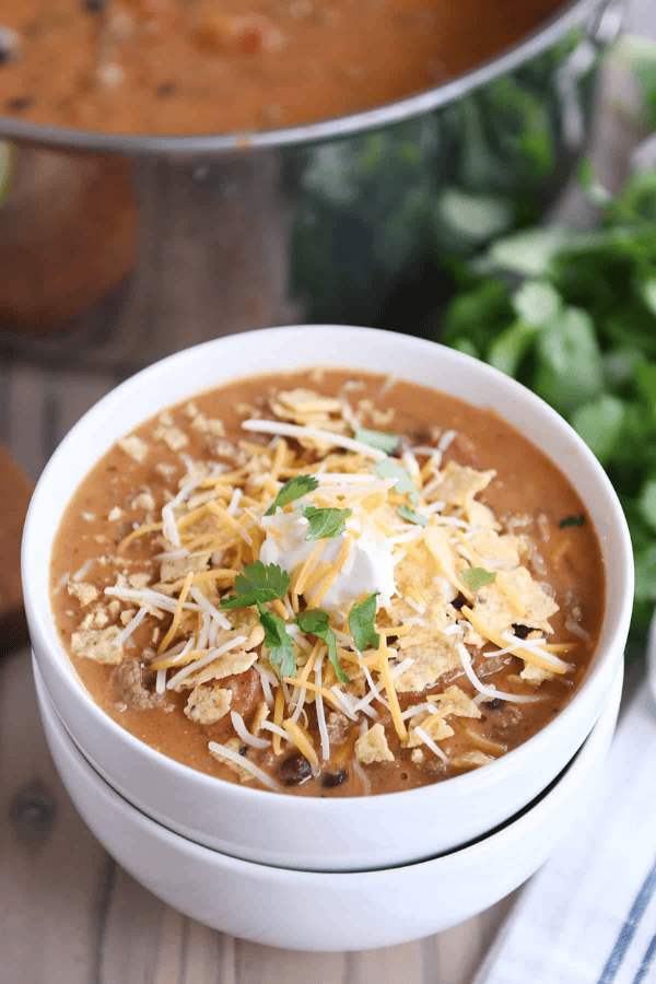 Creamy Black Bean Taco Soup