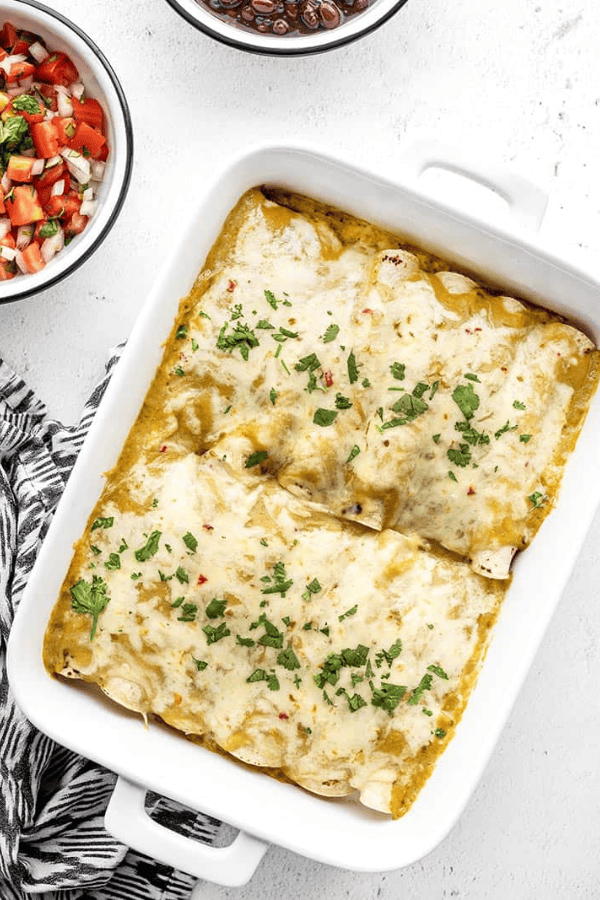 Green Chile Chicken Enchiladas