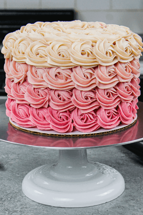 Ombre Rosette Cake