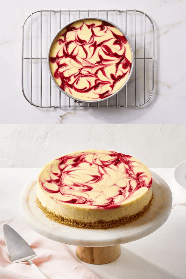 Raspberry Swirl Cheesecake