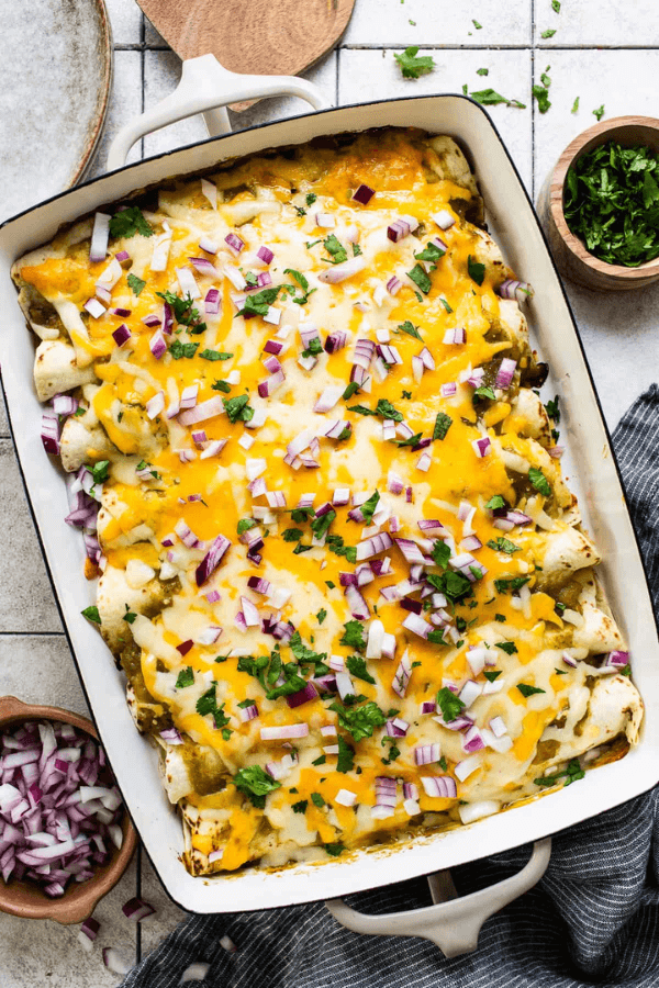 Spinach and Mushroom Enchiladas