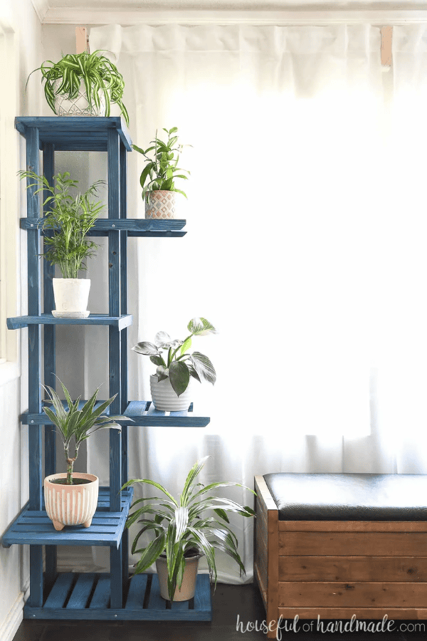 Tall Corner Plant Stand