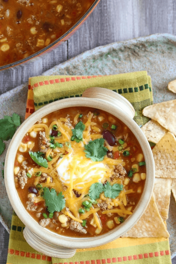 Turkey Chili Taco Soup