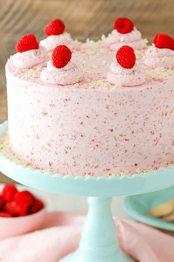 White Chocolate Raspberry Mousse Cake